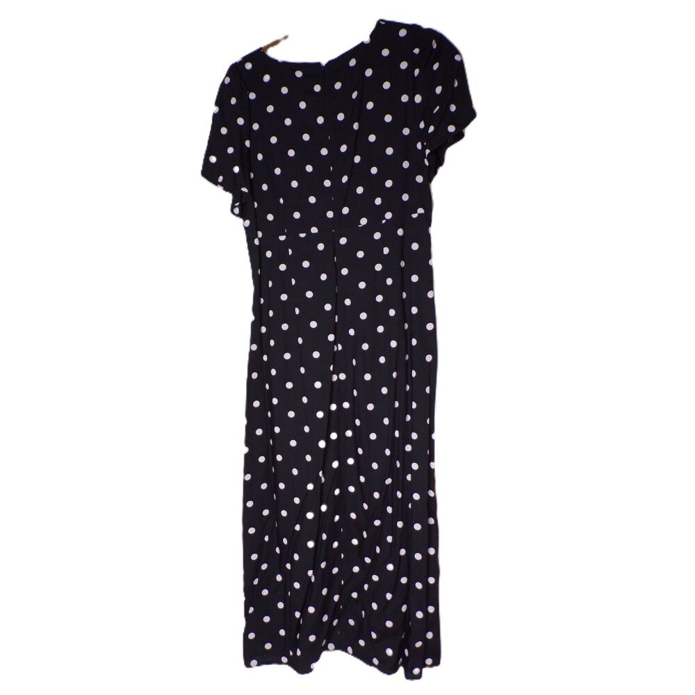 Madewell Black Polka Dot Midi Dress - Picture 12 of 12